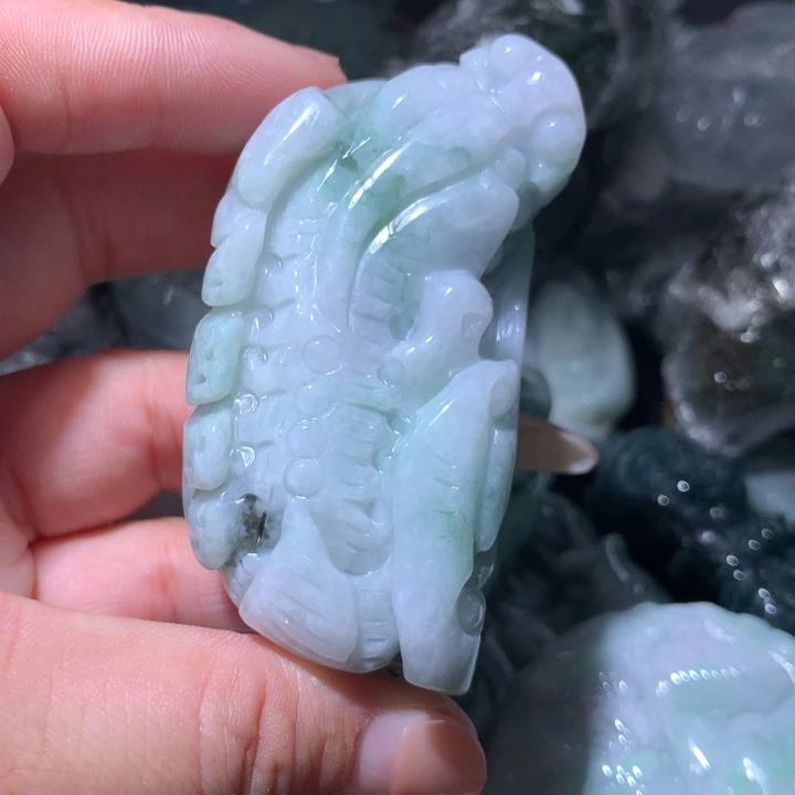 翡翠未镶嵌颈饰保真天然A货翡翠