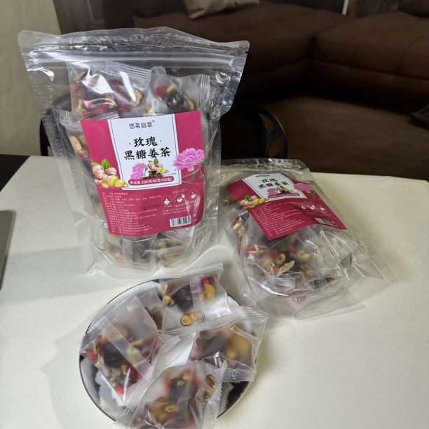 【暖身养血】大姨妈期黑糖玫瑰姜茶桂圆枸杞大枣姜丝女生经期花茶