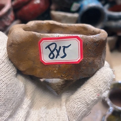 红陶粗陶花盆手工