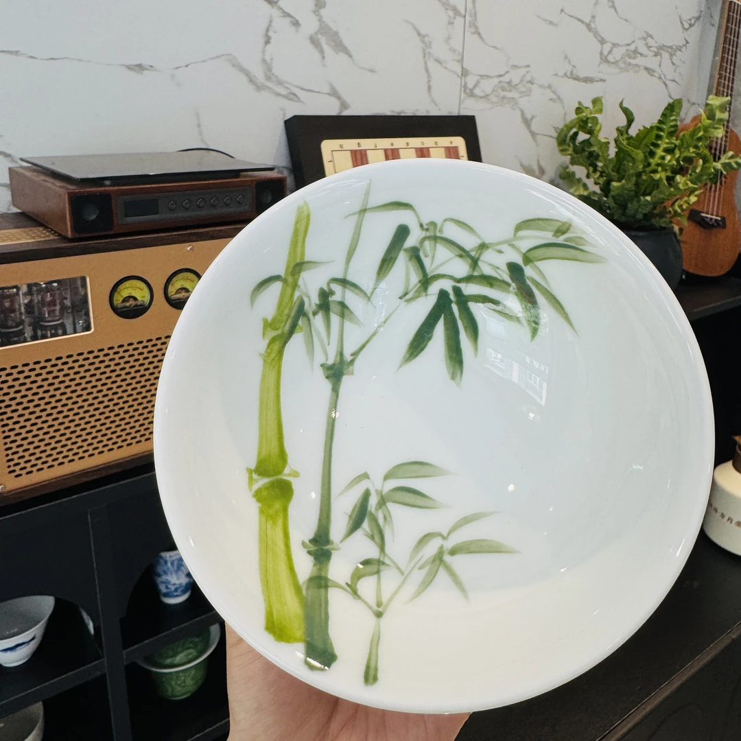 【壮壮碗】翠竹·高温手工手绘 993