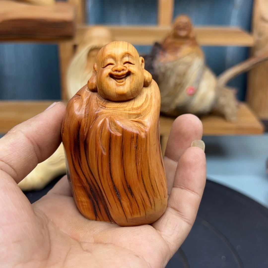 木淡**呥崖柏木摆件手把件，