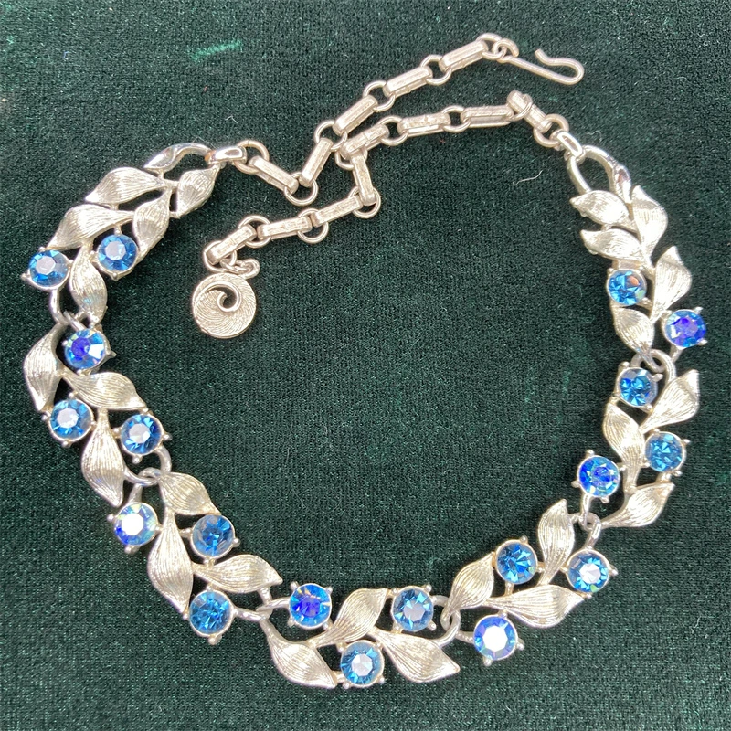 合金项链 lisner蓝色花枝项链1-3【2061225-068】