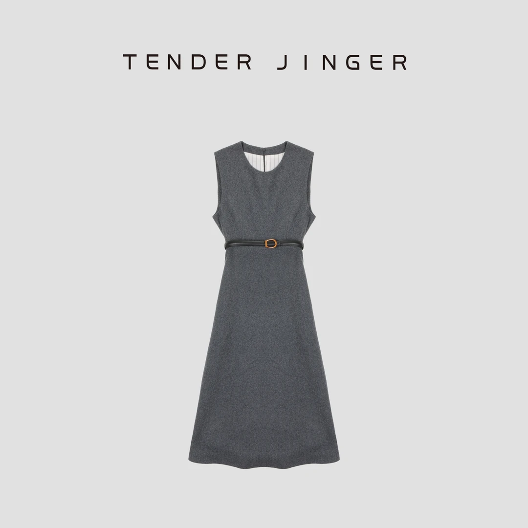 Tender Jinger【长期主义】通情法式无袖气质收腰连衣裙T53TG41321