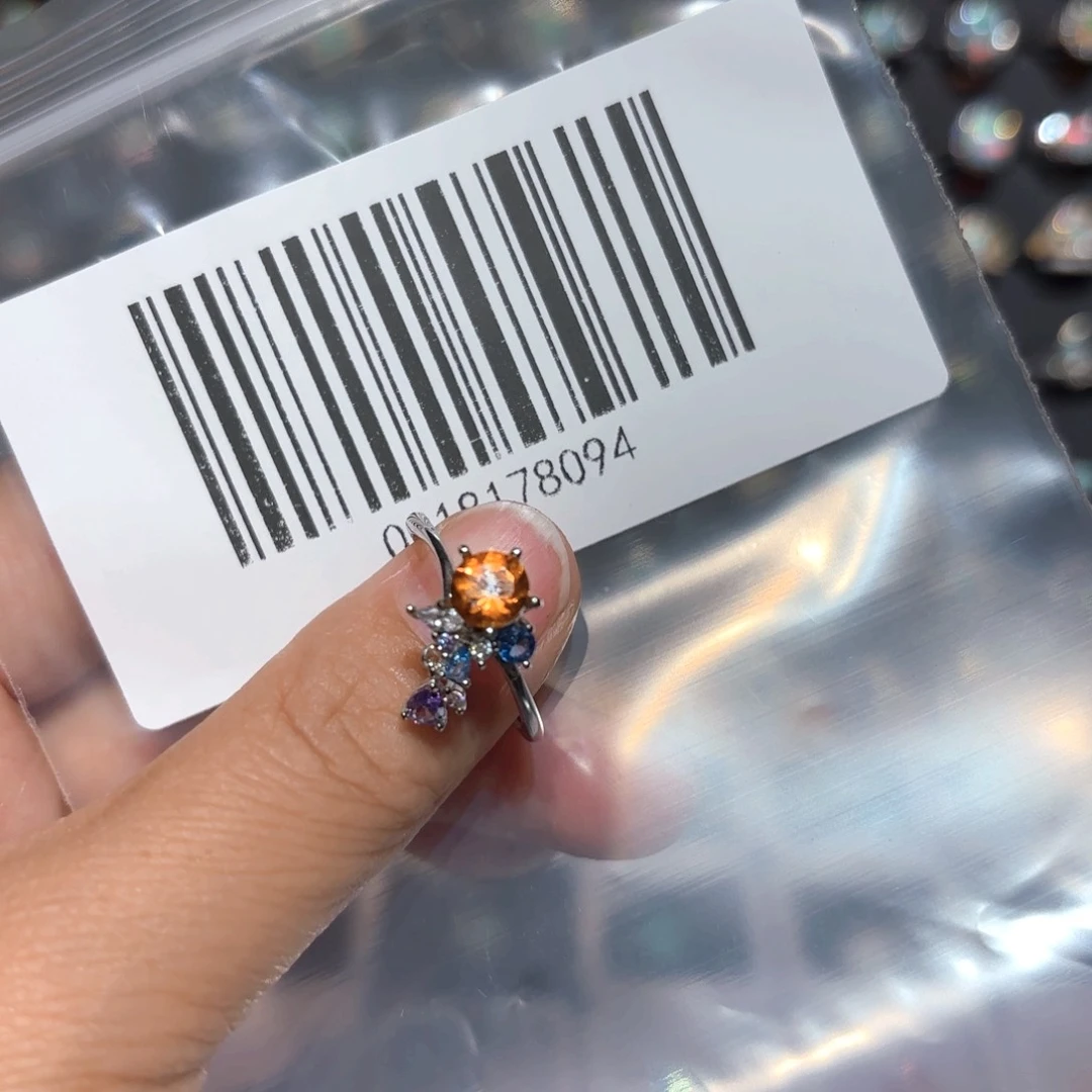 一****海蓝宝石戒圈银S925镶嵌