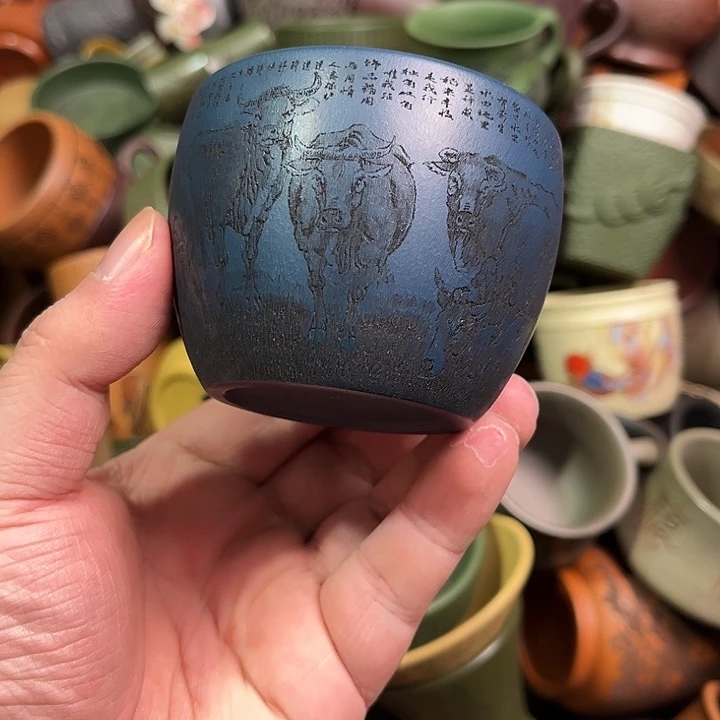 紫砂茶杯全手工紫砂主人杯