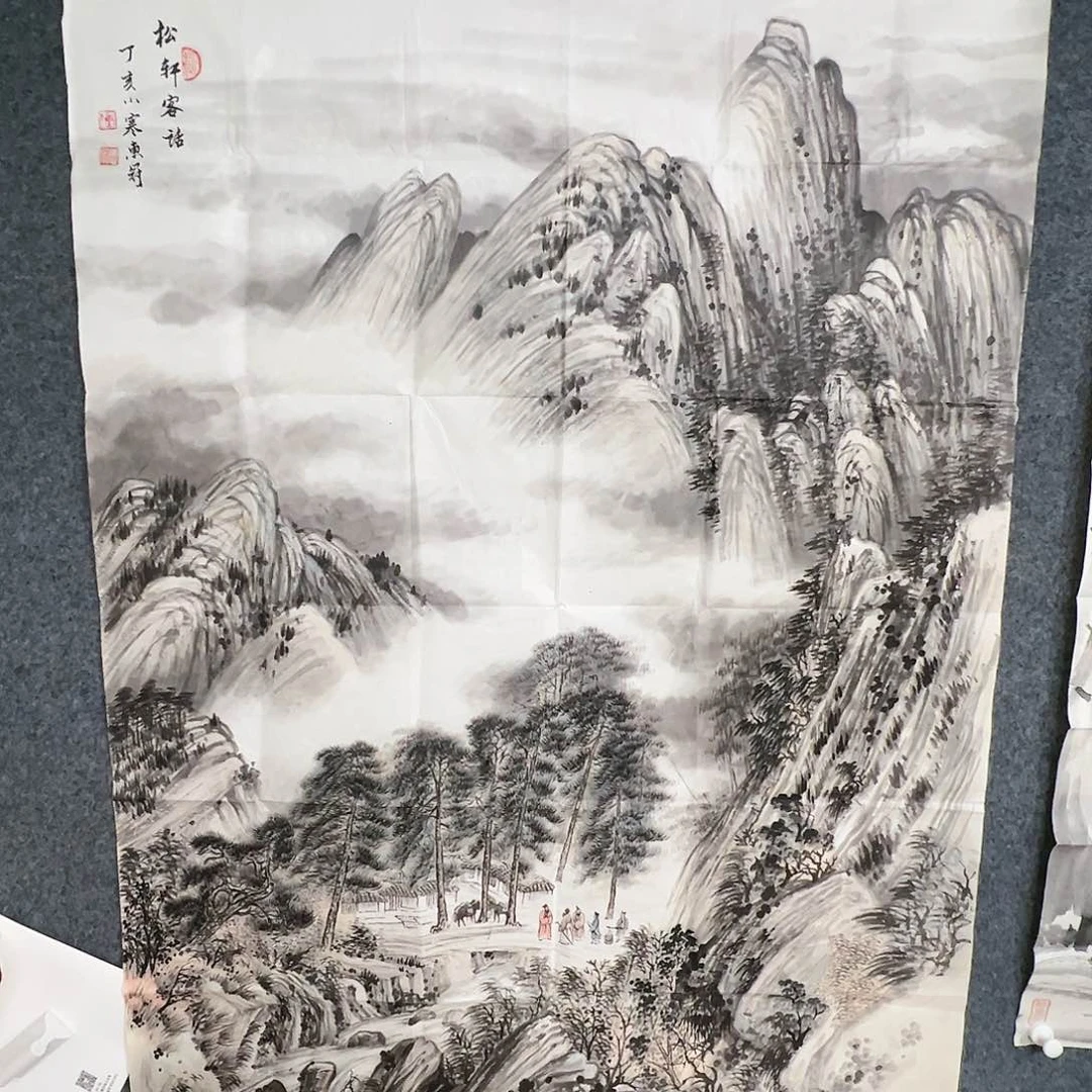 国画瓦*土（g94935）定 山水 书画