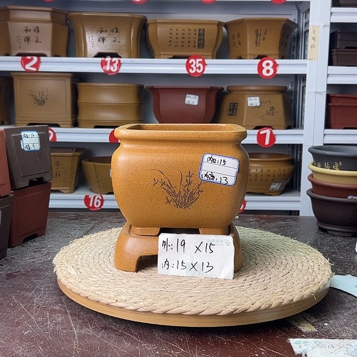 花盆紫砂蛇年大吉