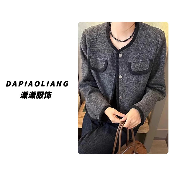 【潇潇精选】2024冬季新款小香短款外套122