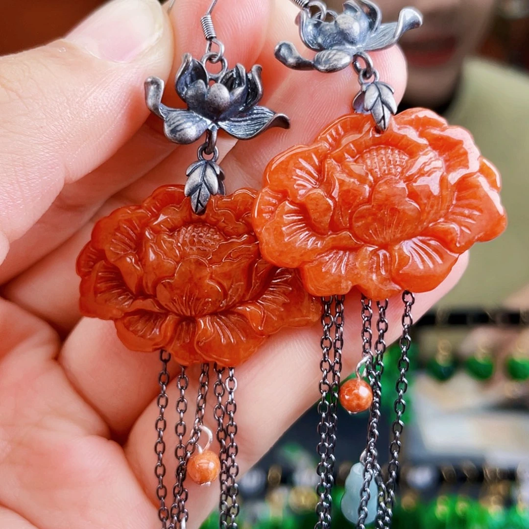 翡翠未镶嵌耳饰饰品