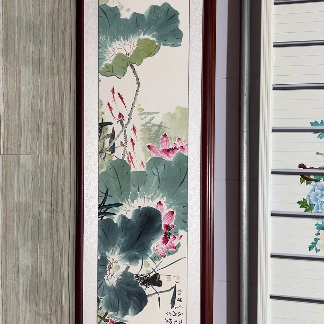 国画书画作品带框163×48