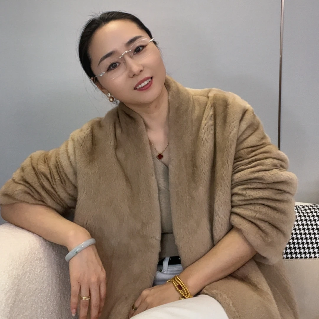 【玲哥专属】进口丹麦金帕斯貂本皮本色稀有貂极简大气实穿皮草外套