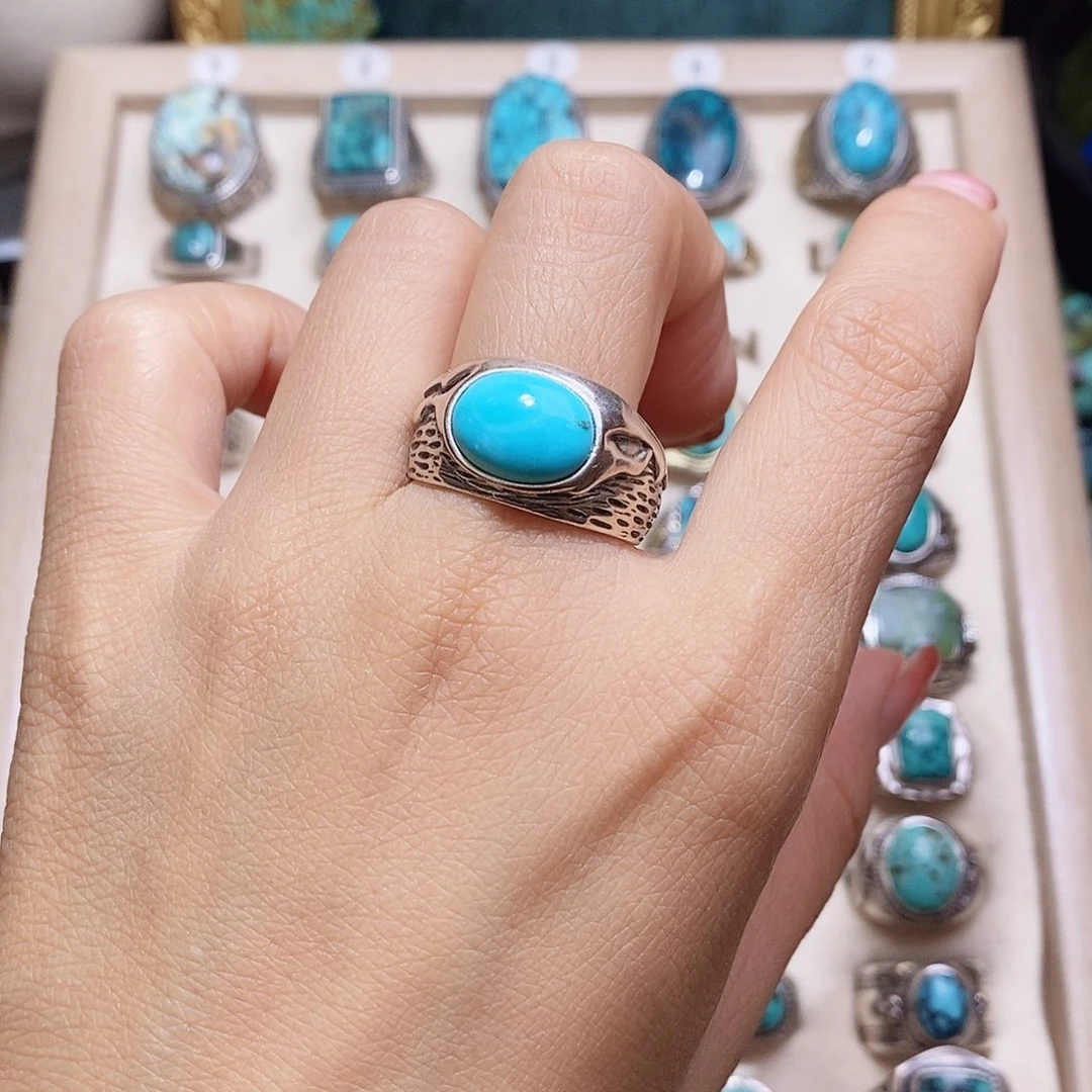 绿松石银S925镶嵌颈饰