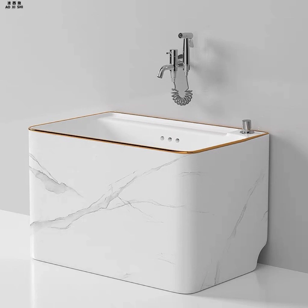 澳西施拖把池家用阳台大号拖把盆卫生间墩布池石纹拖布池落地式