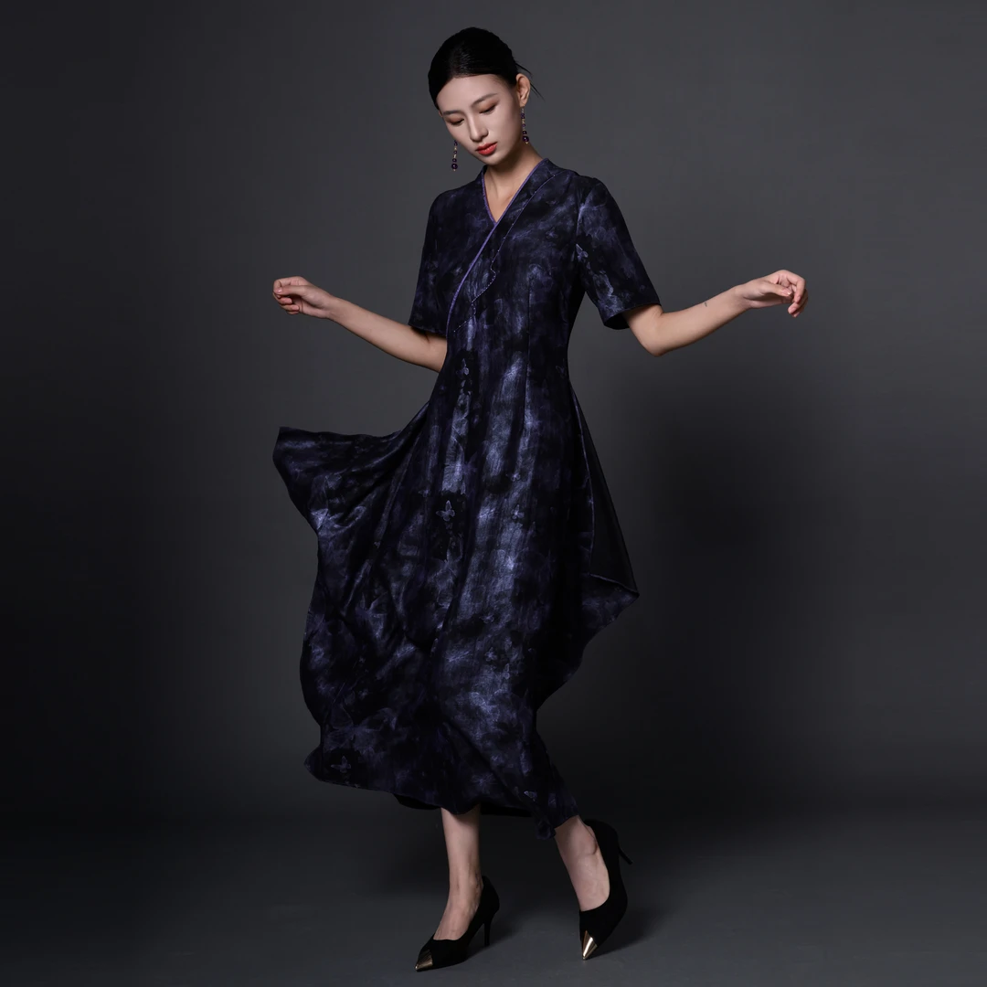 新中式国风2025新款气质 云霄化蝶连衣裙952237417