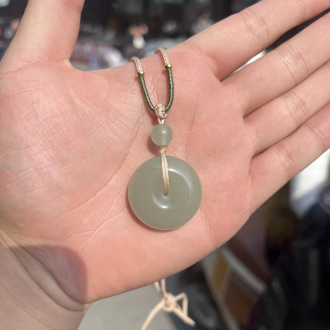 【东陵玉平安扣30吊坠】ss新疆天然玉石东陵玉平安扣多样性拍一发一