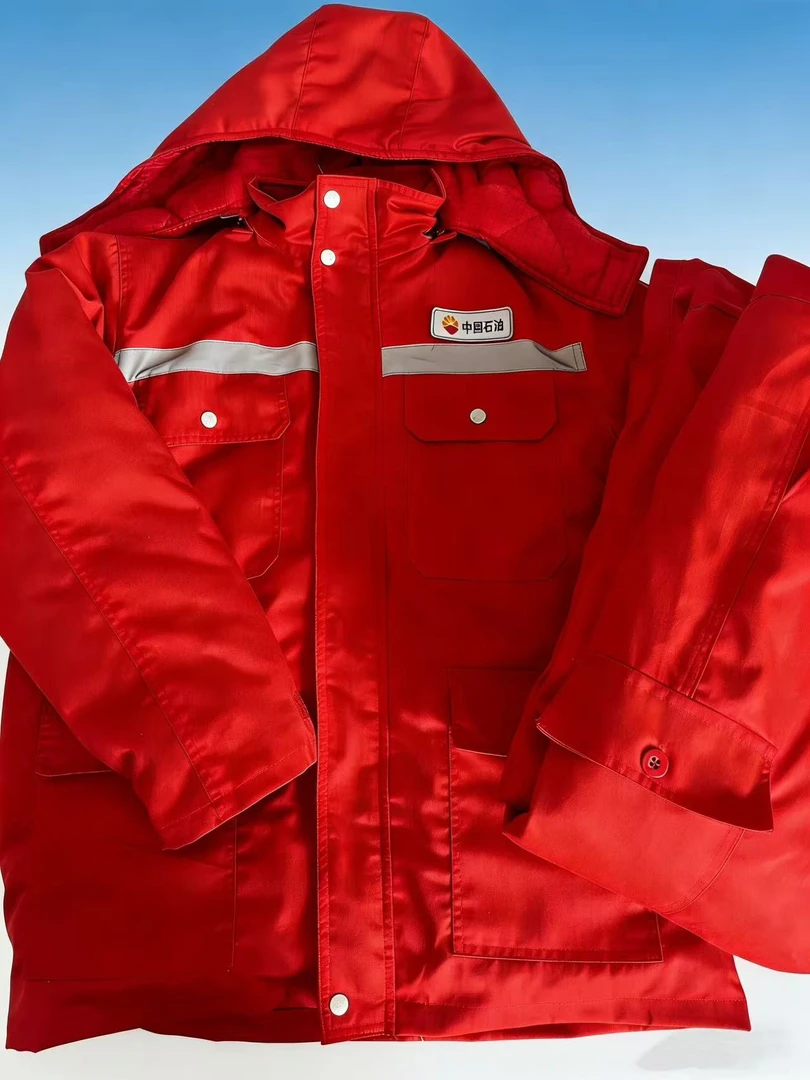 冬季加厚可拆卸棉袄劳保防静电中国石油工作服冬季中长款工作服