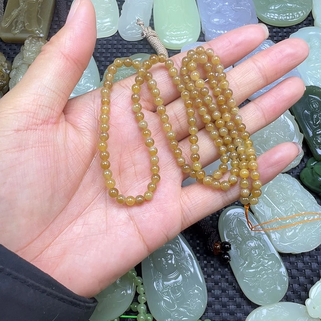 和田玉未镶嵌项圈卡4多圈