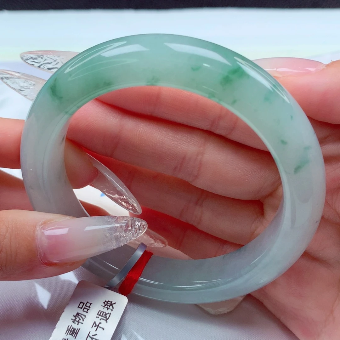 翡翠手镯未镶嵌天然缅甸翡翠A货手镯 38号