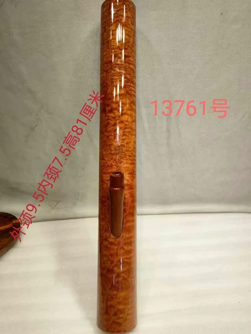 13761号缅甸红金樟水咽筒整体无拼接风干老料不易开裂变形