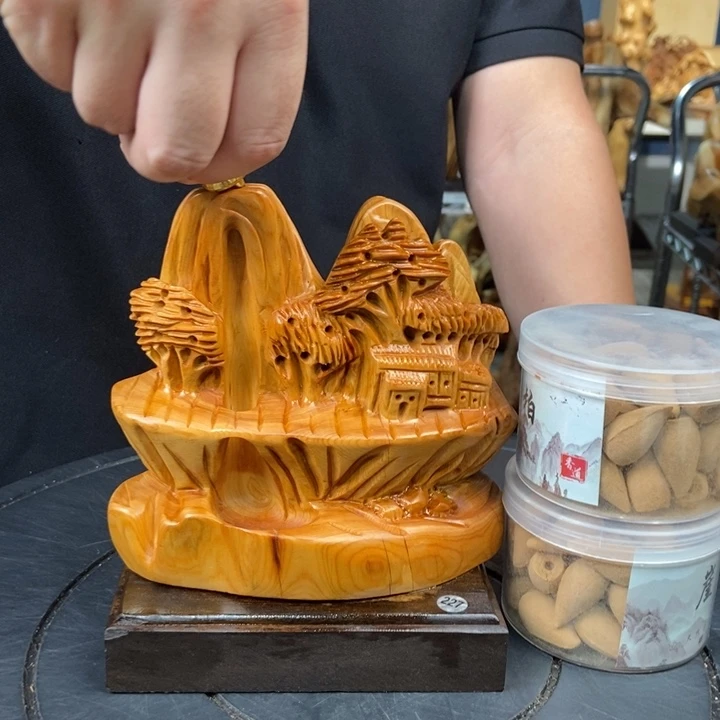 柏木（崖柏）山水倒流香送两盒香