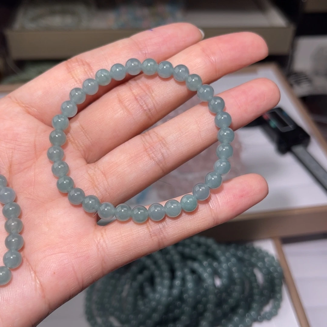 水晶手链未镶嵌蓝翡014