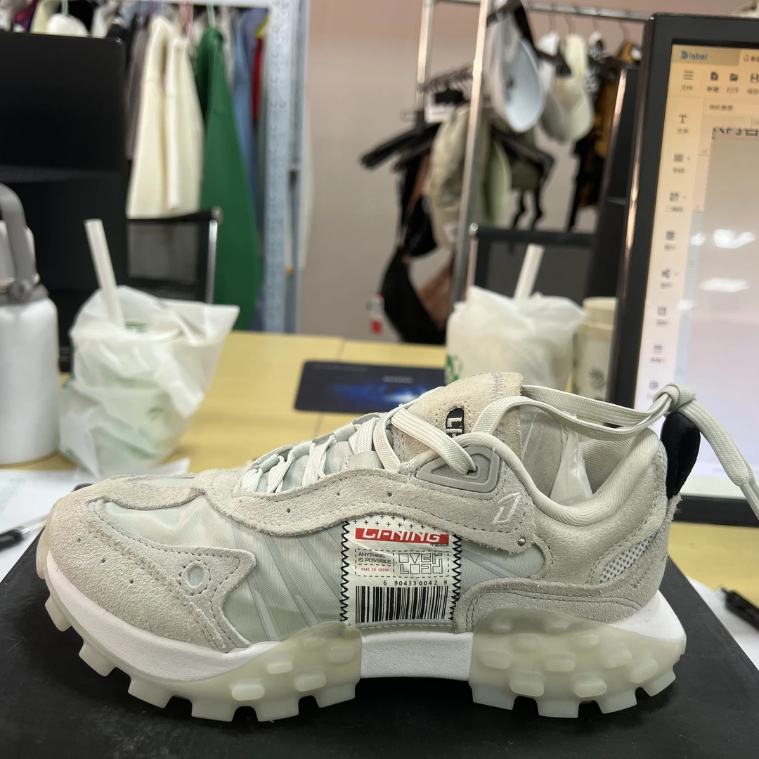 《B品以直播展示为准》鞋面脏（X269)李宁女款休闲运动跑鞋AZGS08