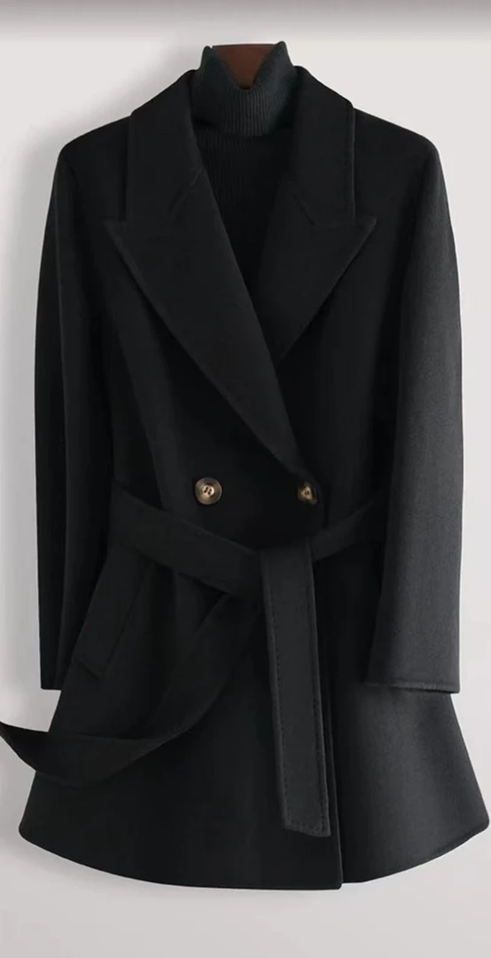 【平价定制】羊绒气质轻奢长风衣82515款