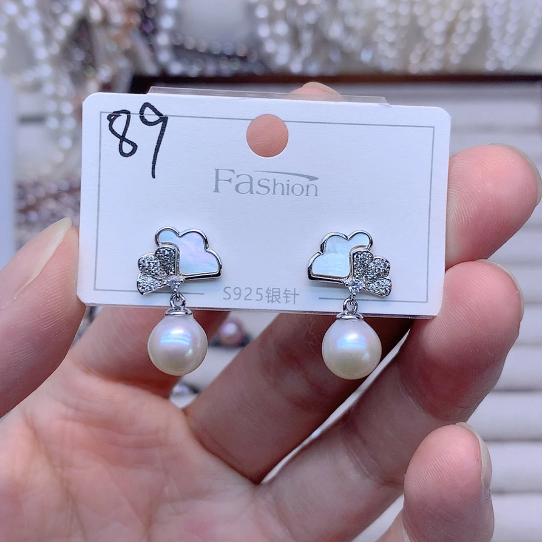 【闪购商品】银S925镶嵌耳饰淡水珍珠
