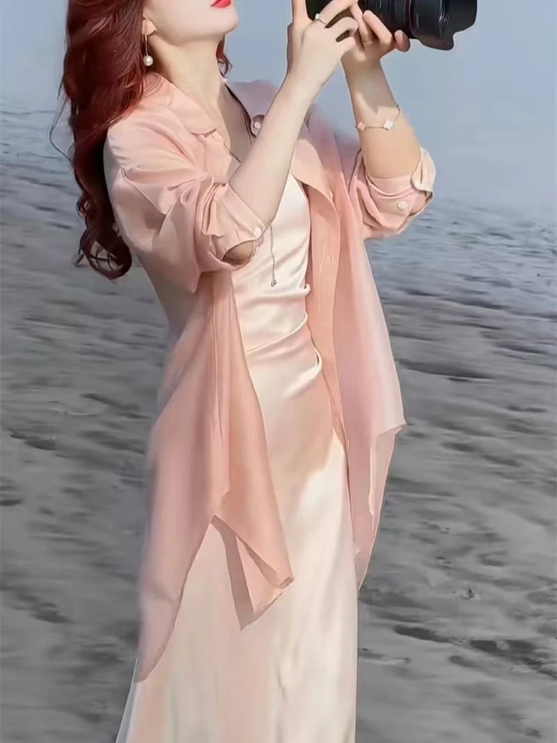 （非图片款）女轻职风纯色夏季连帽短外套拼接百搭韩版外套