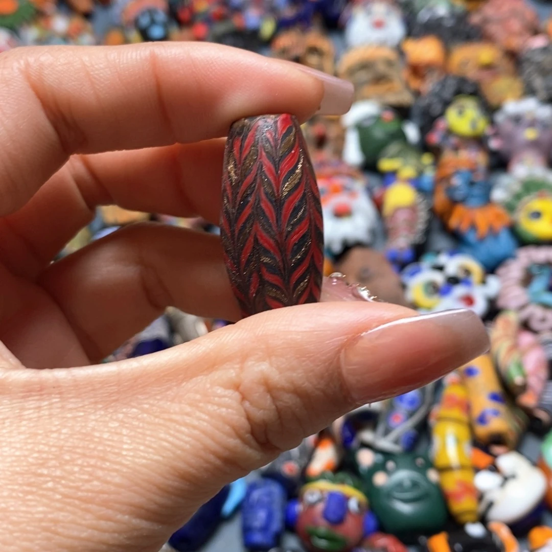 琉璃颈饰印度尼西亚桶珠