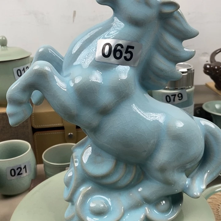 摆件朵*原矿釉，原产地汝瓷