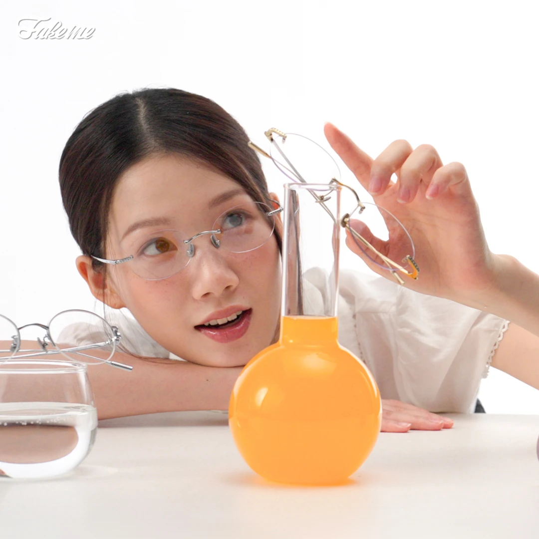 Fakeme2025新款潮流近视轻奢无框光学镜ins风素颜镜小冰镜 mary