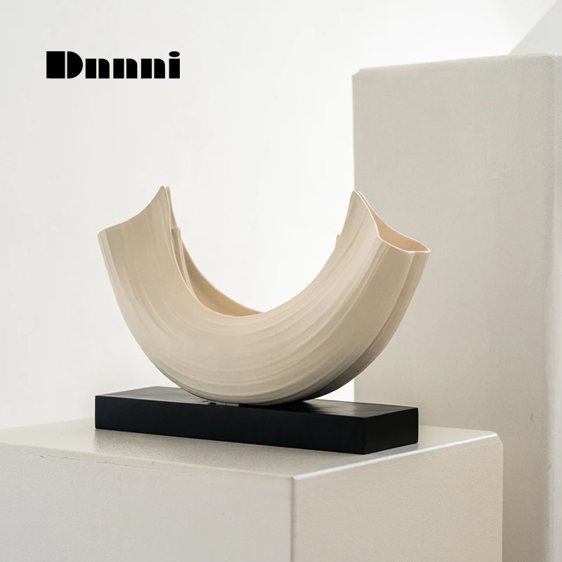 Dnnni月牙雕塑高端艺术摆件客厅售楼处现代极简酒店餐厅软装饰品