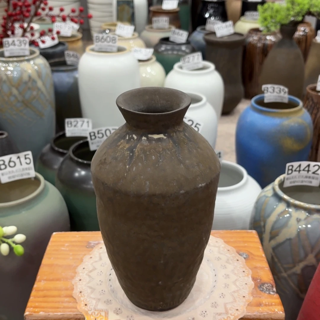 摆件瑕疵景德鎮陶瓷花瓶高22口3.5