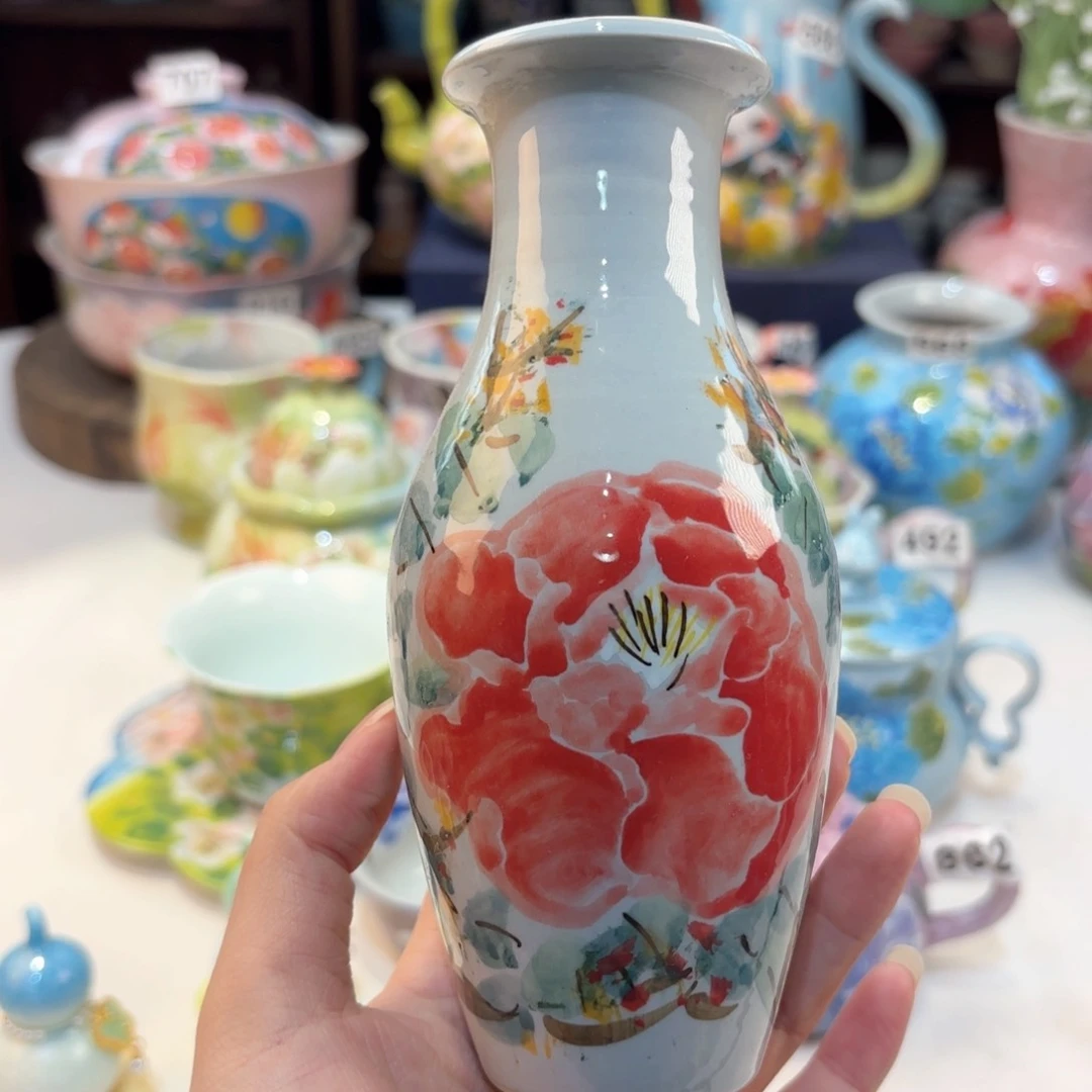 景德镇手绘高温釉下彩陶瓷茶具