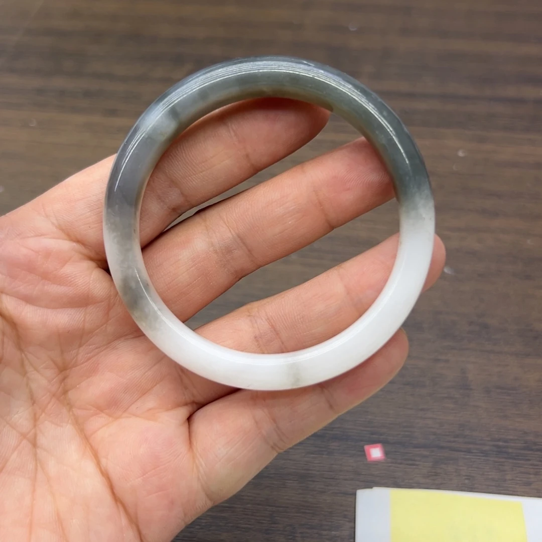 和田玉未镶嵌手镯55.6圈围355