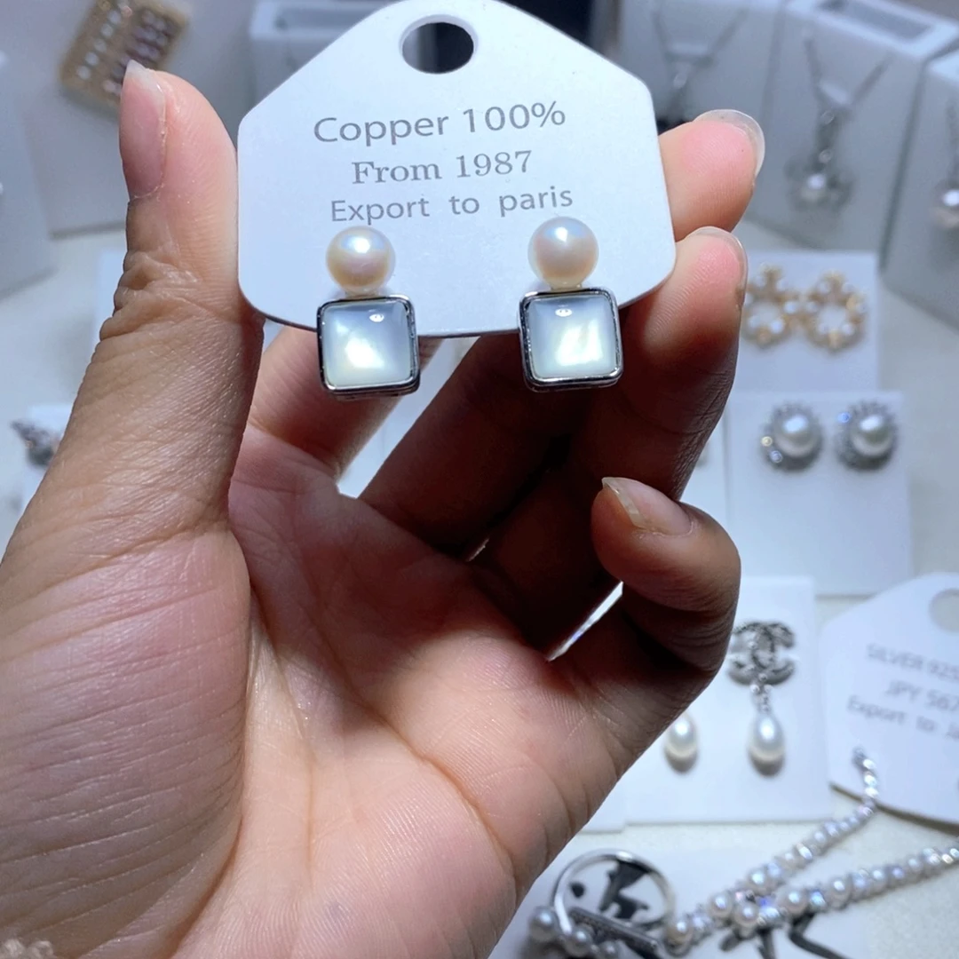 淡水珍珠未镶嵌耳坠