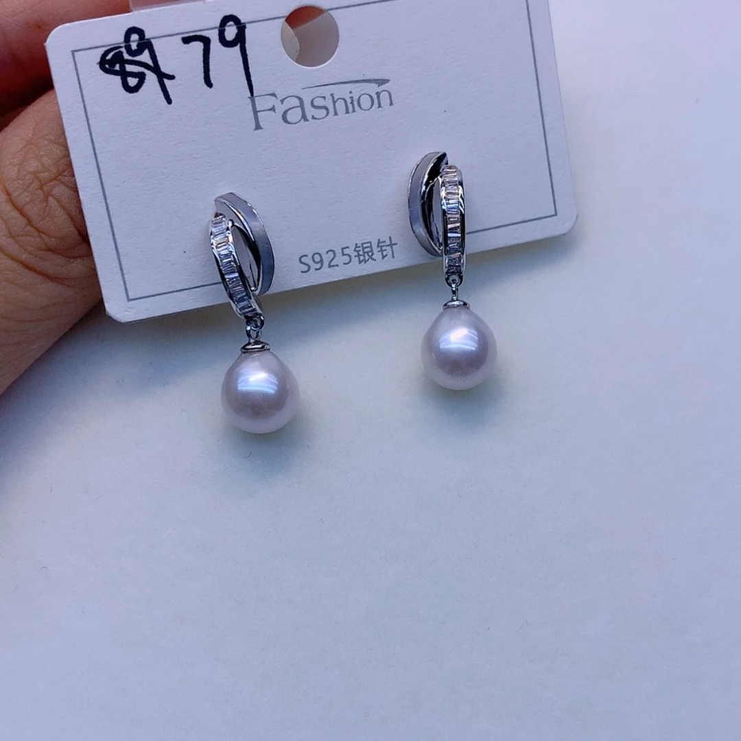 【闪购商品】银S925镶嵌耳饰淡水珍珠