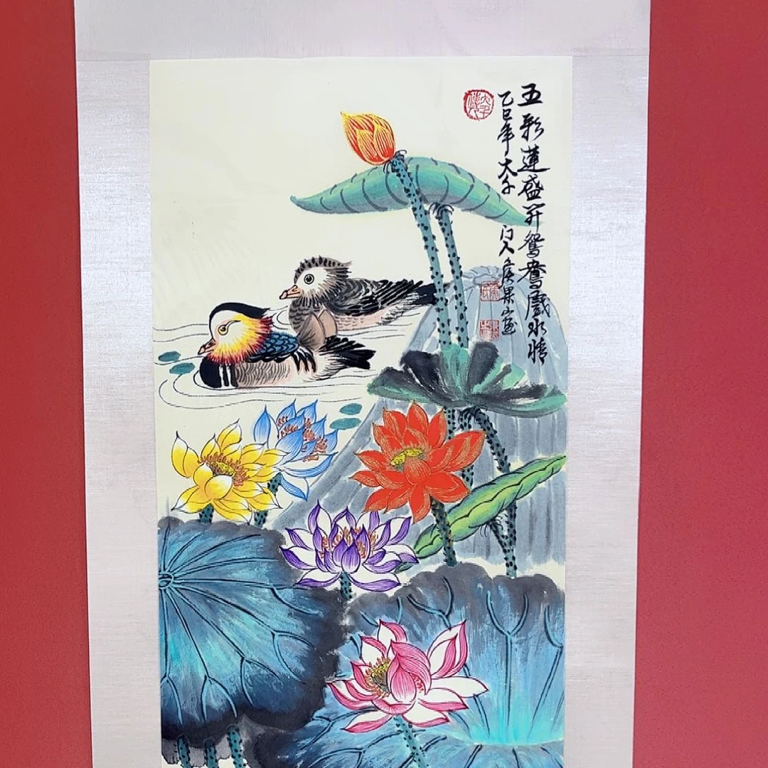 国画侯果山老师亲笔手绘作品朵