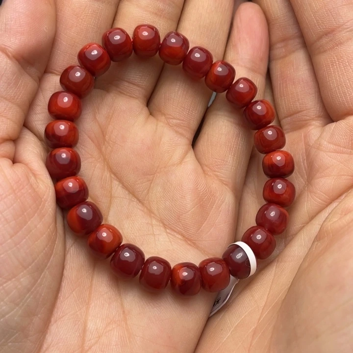 南红玛瑙原矿手串8+未镶嵌灯****?