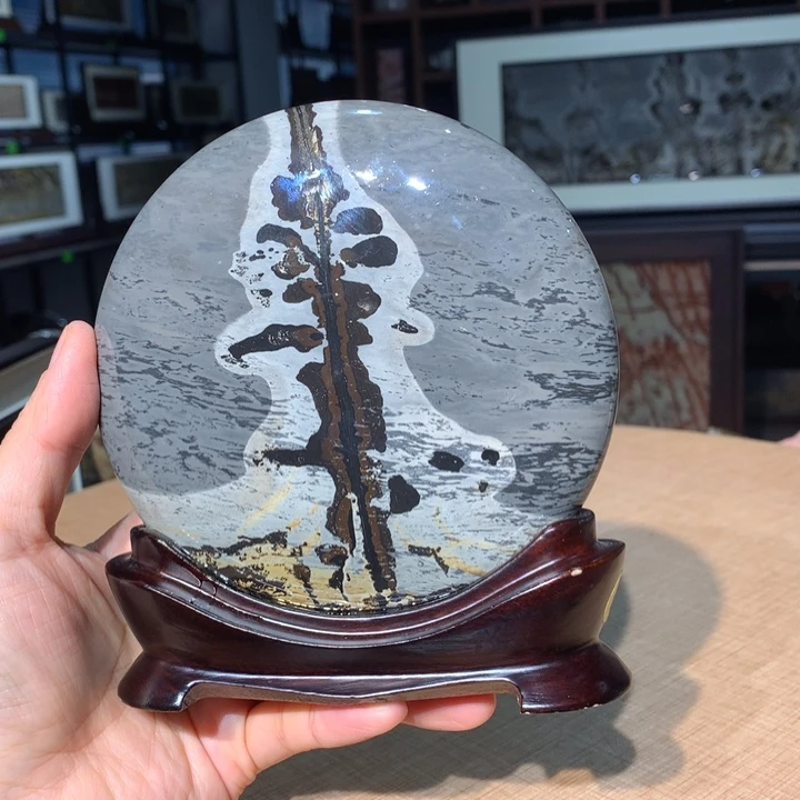 广西国画石摆件，观赏收藏