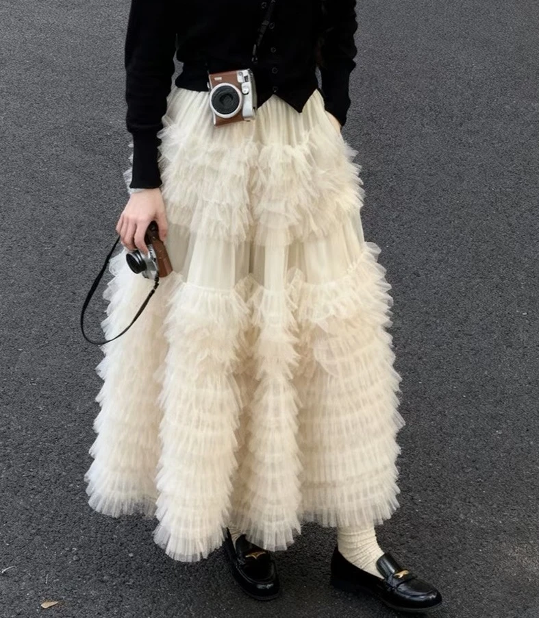 风华珏（婉婷）公主蓬蓬裙长款网纱裙重工