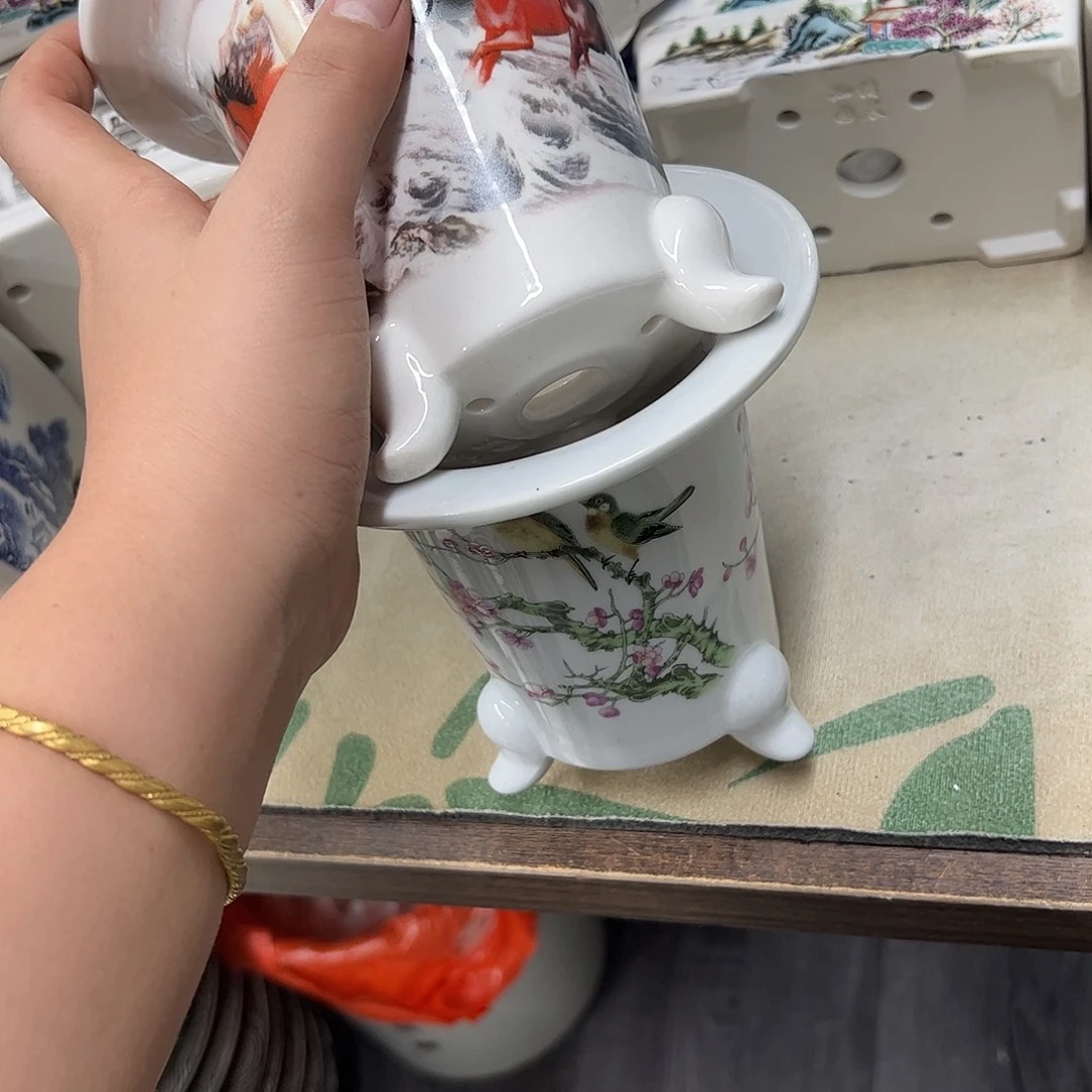 紫砂花盆133号瑕疵2个黑点杂质处理介意勿拍13/12cmm