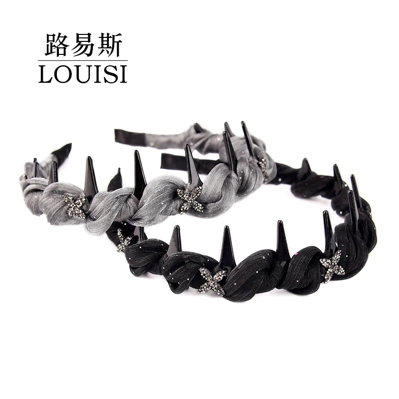 巴黎王妃 【晴熙】时尚百搭简约防滑带齿发箍MY1216