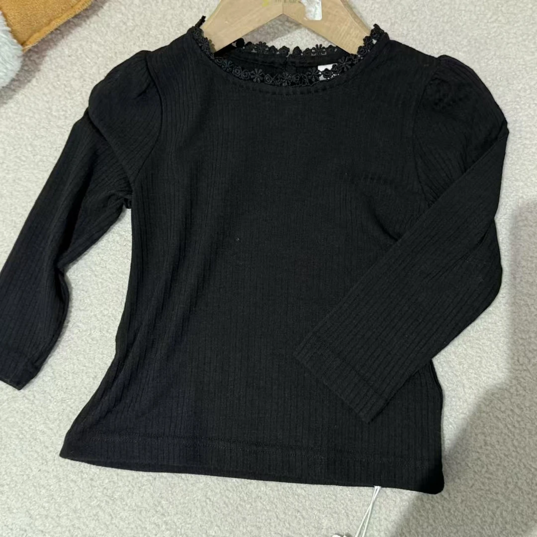 T3052女装长袖A类公主风纯色圆领春秋T恤女士高领休闲女