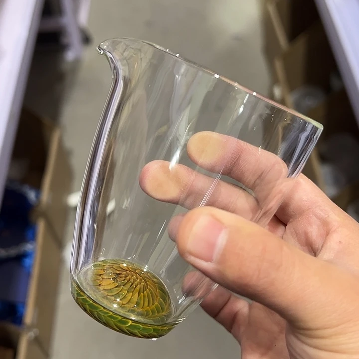 孤品 花开公杯 绿凤尾