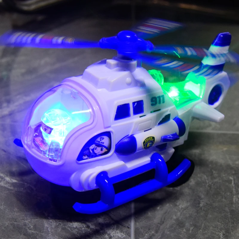 儿童1一2-3小男孩子电动万向直升飞机一至二周岁男童4到5女7宝宝6