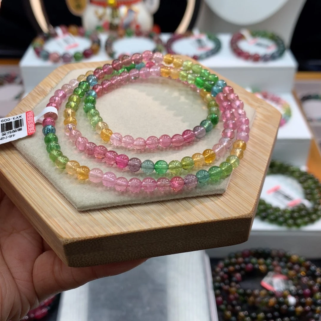 碧玺手链未镶嵌    4.7mm。