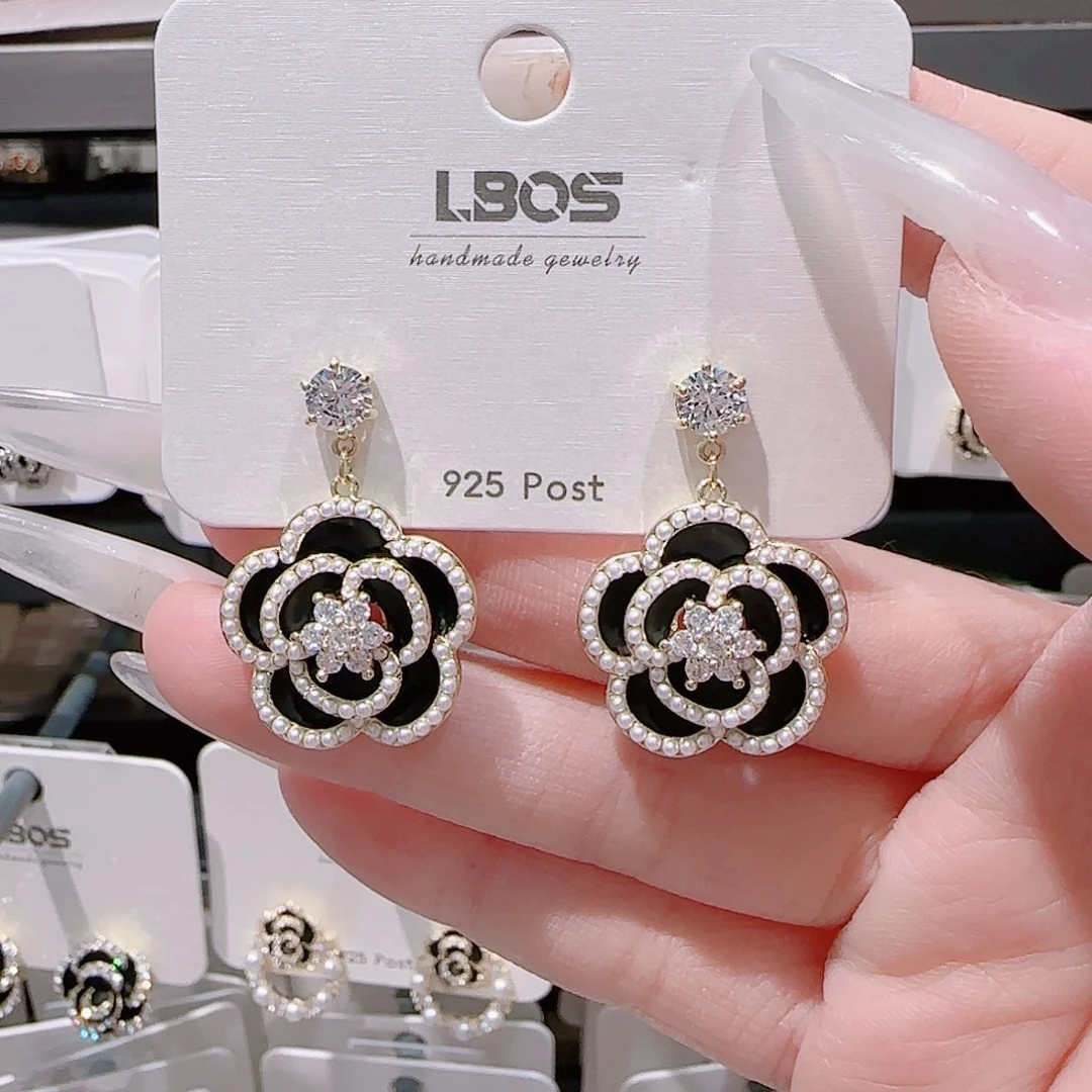 锆石铜合金925银耳环