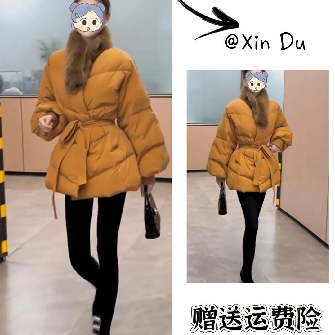 2025秋冬季新款时尚显瘦气质女士网红洋气棉服百搭款D24853